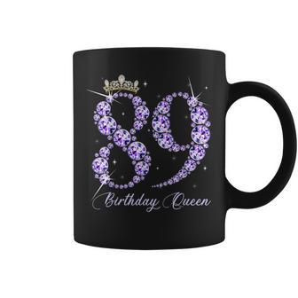 89 Year Old Its My 89Th Birthday Queen Diamond Heels Crown Coffee Mug - Thegiftio UK