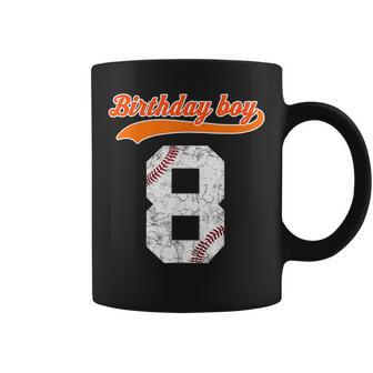 8Th Birthday Baseball Big Number Eight 8 Year Old Boy Girl Coffee Mug - Thegiftio UK