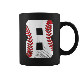 8Th Birthday Baseball Big Number Eight 8 Year Old Boy Girl V4 Coffee Mug - Thegiftio UK