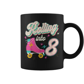 8Th Birthday Roller Skates Rolling Into 8 Years Old Bday Coffee Mug - Thegiftio UK
