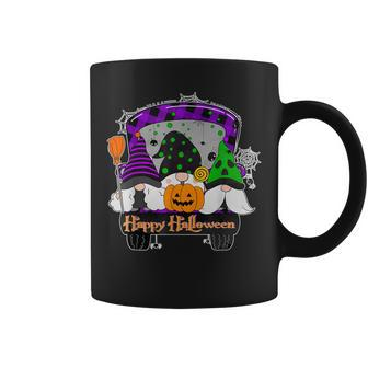 8Zxd Truck Gnomes Happy Halloween Spooky Pumpkin Autumn Coffee Mug - Seseable
