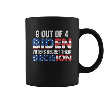9 Out Of 4 Biden Voters Regret Their Decision Usa Flag Funny Graphic Design Printed Casual Daily Basic Coffee Mug - Thegiftio UK