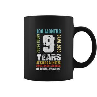9 Years Being Awesome Funny 9Th Birthday Boy Girl Coffee Mug - Monsterry AU