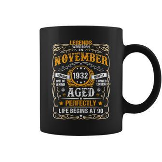 90 Year Old Legend Since November 1932 90Th Birthday Gift Coffee Mug - Thegiftio UK