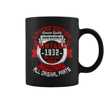 90Th Birthday Gift Vintage Legends Born In 1932 90 Years Old Coffee Mug - Seseable