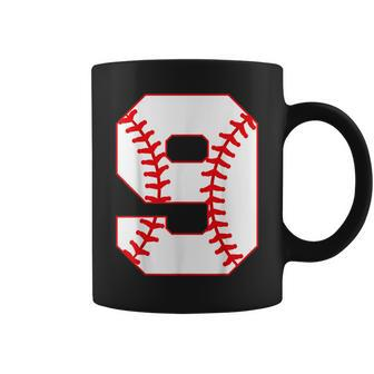 9Th Birthday Baseball Big Number Nine 9 Year Old Boy Girl V2 Coffee Mug - Thegiftio UK