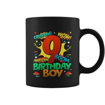 9Th Birthday Comic Style Boys 9Th Birthday Graphic Design Printed Casual Daily Basic Coffee Mug - Thegiftio UK