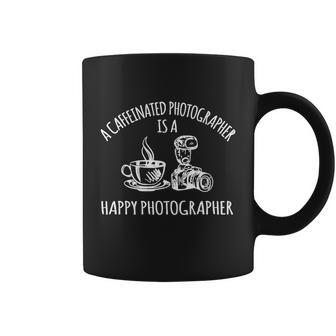 A Caffeinated Photographer Is A Happy Photographer Gift Coffee Mug - Monsterry DE