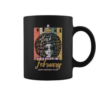 A Queen Was Born In February Graphic Design Printed Casual Daily Basic Coffee Mug - Thegiftio UK