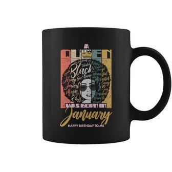 A Queen Was Born In January Graphic Design Printed Casual Daily Basic Coffee Mug - Thegiftio UK
