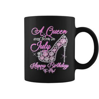 A Queen Was Born In July Fancy Birthday Graphic Design Printed Casual Daily Basic Coffee Mug - Thegiftio UK