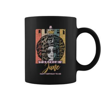 A Queen Was Born In June Graphic Design Printed Casual Daily Basic Coffee Mug - Thegiftio UK
