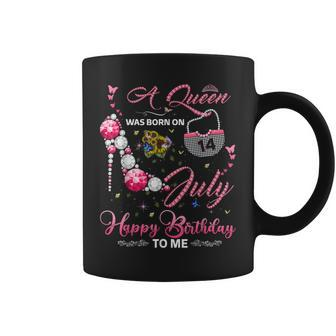 A Queen Was Born On 14Th July Birthday For Queens Girls Coffee Mug - Seseable