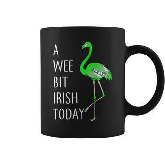 A Wee Bit Irish Today Flamingo Tshirt Coffee Mug - Monsterry