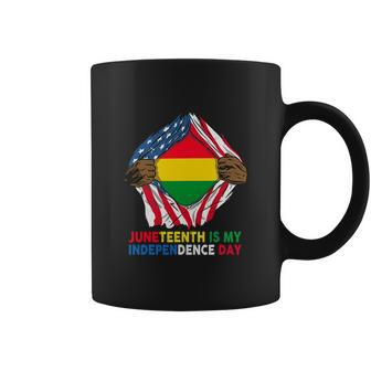 African American Flag Hero Independence Day Juneteenth 1865 Graphic Design Printed Casual Daily Basic Coffee Mug - Thegiftio UK
