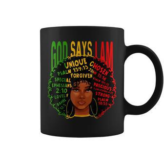 Afro Woman God Say I Am Black Melanin African American Woman Coffee Mug - Thegiftio UK