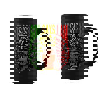 Afro Woman God Say I Am Black Melanin African American Woman Coffee Mug - Thegiftio