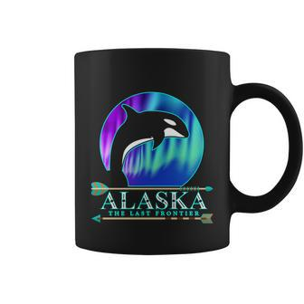 Alaska State Pride Alaska Northern Lights Alaskan Orca Whale Coffee Mug - Monsterry