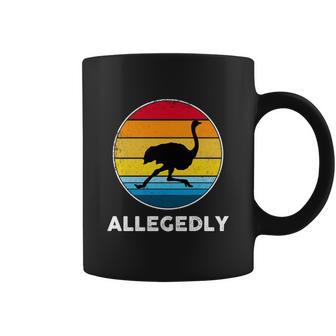 Allegedly Ostrich Shirt Retro Vintage Ostrich Lover Coffee Mug - Monsterry DE