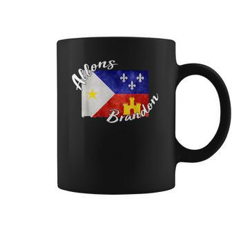 Allons Brandon Louisiana Acadiana Flag Lafayette Coffee Mug - Thegiftio UK