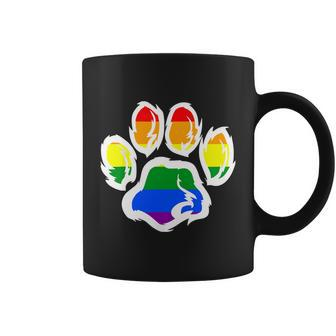 Ally Furry Pride Fursuit Dog Paw Lgbt Pride Month Graphic Design Printed Casual Daily Basic Coffee Mug - Thegiftio UK