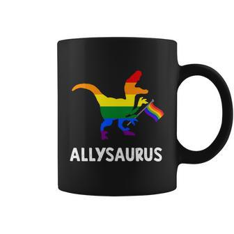 Allysaurus Trans Ally T Rex Dinosaur Gay Pride Parade Lgbt Graphic Design Printed Casual Daily Basic Coffee Mug - Thegiftio UK