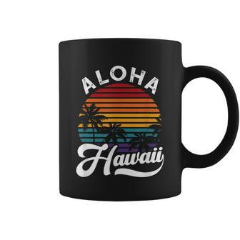 Aloha Hawaii Design Retro Vintage Sunset Coffee Mug - Thegiftio UK
