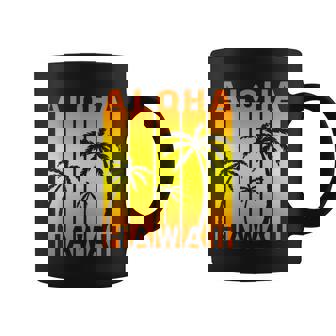 Aloha Hawaii Sunset Palm Trees Coffee Mug - Thegiftio