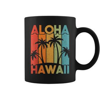 Aloha Hawaii Tree Sunset Funny Summer Vacation Beach Hawaii Coffee Mug - Thegiftio UK
