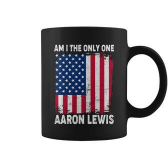 Am I The Only One Aaron Lewis Distressed Usa American Flag Coffee Mug - Monsterry