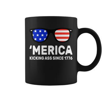 America Kicking Ass Since 1776 Tshirt Coffee Mug - Monsterry
