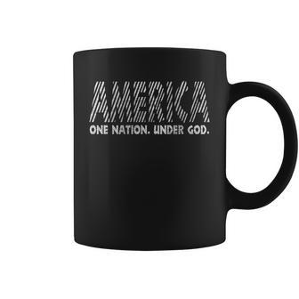 America One Nation Under God Graphic Design Printed Casual Daily Basic Coffee Mug - Thegiftio UK