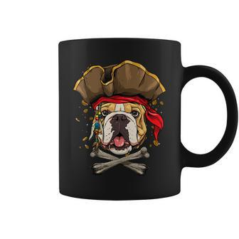 American Bulldog Pirate Jolly Roger Crossbones Dog Lover Coffee Mug - Thegiftio UK