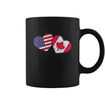 American Canadian Heart Canada Funny Coffee Mug - Monsterry CA