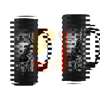American Christian Cross Patriotic Flag Coffee Mug - Monsterry