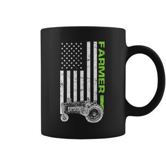 American Farmer Usa Tractor Flag Tshirt Coffee Mug - Monsterry