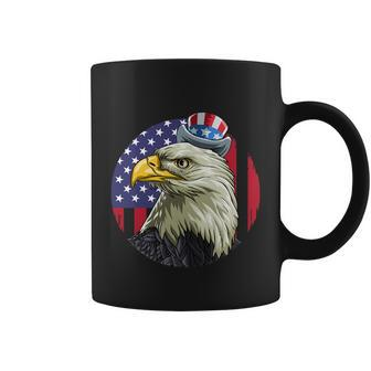 American Flag Bald Eagle 4Th Of July Uncle Sam Usa Coffee Mug - Monsterry