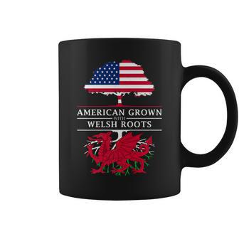 American Grown With Welsh Roots - Wales Coffee Mug - Thegiftio UK
