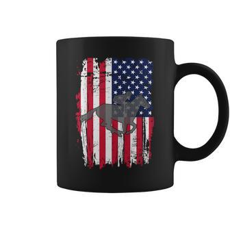 American Horse Racing Flag Tshirt Coffee Mug - Monsterry AU