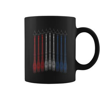 American Jet Red White & Blue Flag 4Th Of July Usa Coffee Mug - Monsterry