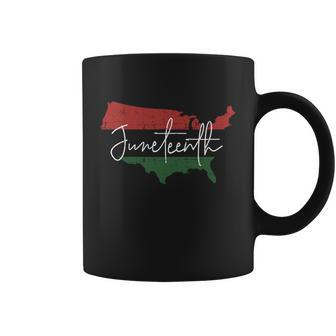 American Map With Pan African Flag For Juneteenth Since 1865 Funny Gift Coffee Mug - Thegiftio UK