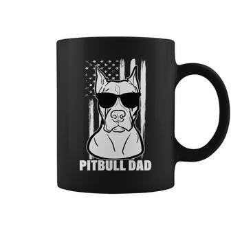 American Pitbull Dad Tshirt Coffee Mug - Monsterry UK