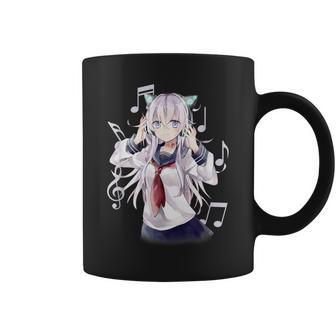 Anime And Music Girl Anime Merch Gift Girls Nager Coffee Mug - Thegiftio UK