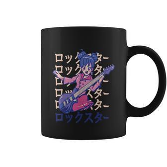 Anime Girl Bass Guitar Coffee Mug - Monsterry