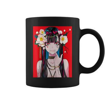 Anime Girl Waifu Japanese Aesthetic Kawaii Otaku V2 Coffee Mug - Thegiftio UK