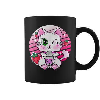 Anime Kawaii Cat Boba Bubble Tea Cat Lover Neko Gifts Girls Coffee Mug - Thegiftio UK