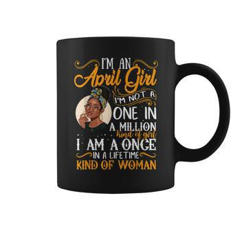 April Girl Black Women Pisces A Queen Was Born In April Coffee Mug - Thegiftio UK