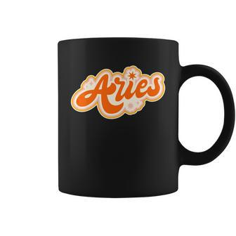 Aries Zodiac Retro Birthday Graphic Design Printed Casual Daily Basic Coffee Mug - Thegiftio UK