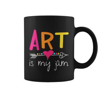 Art Teacher Art Is My Jam Coffee Mug - Thegiftio UK