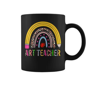 Art Teacher Back To School Rainbow Leopard Teacher Coffee Mug - Thegiftio UK